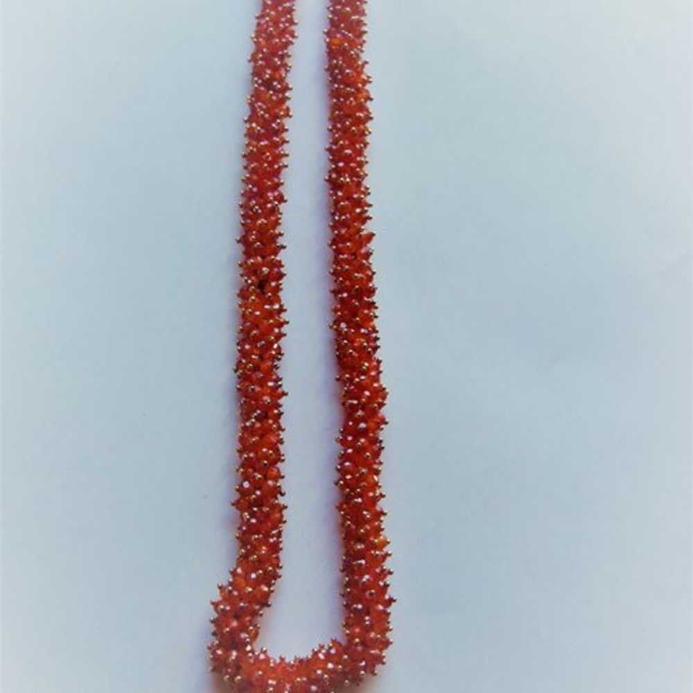 Natural FIre Orange Zircon Faceted Rondelle Beads